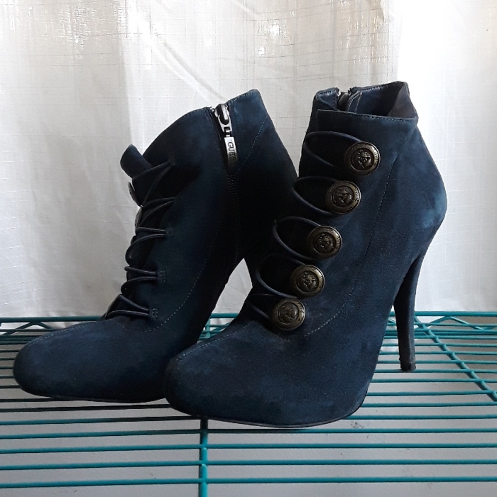 Guess Blue Suede Heels